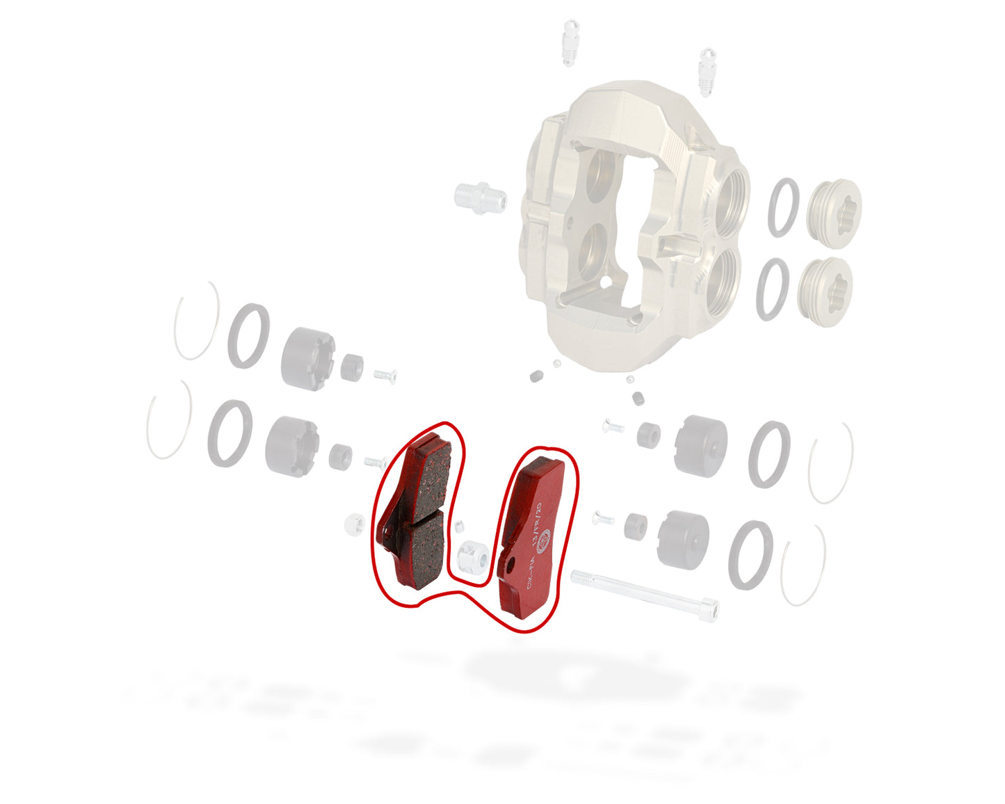 Brake pad Pair Front KZ BSS & 950mm rear Brake (type 4A)