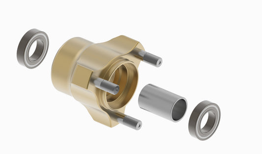 Front Hub Complete BST Magnesium hub L. 53mm